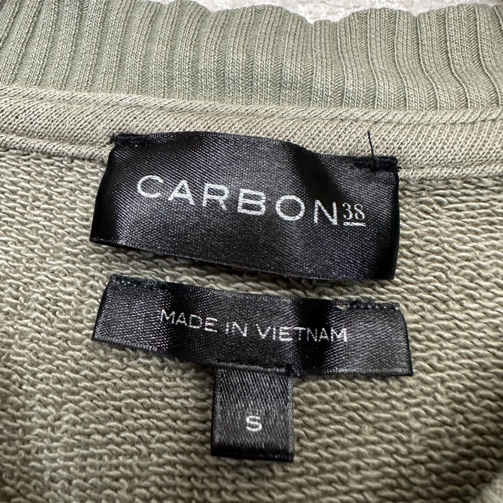 Carbon 38 Women’s Crewneck Sweatshirt Green Size Small - Picture 2 of 6